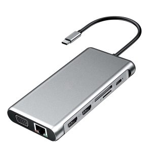 MST 12-in-1 USB-C Docking Station Dual HDMI