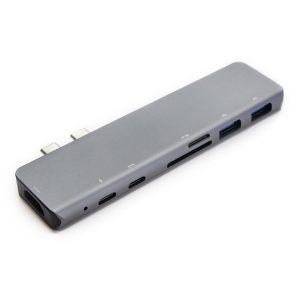 Dual Male Wireless 7-in-1 USB C Hub