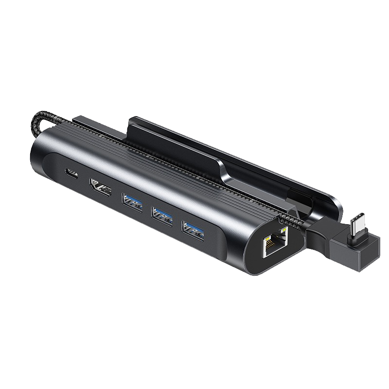Steam Deck Game console holder with docking station 6-ports