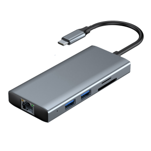7 in 1 USB-C Hub to Gigabyte RJ45 LAN Ethernet
