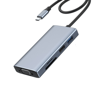8-in-1 USB-C Hub Dual Monitor 30cm Cable