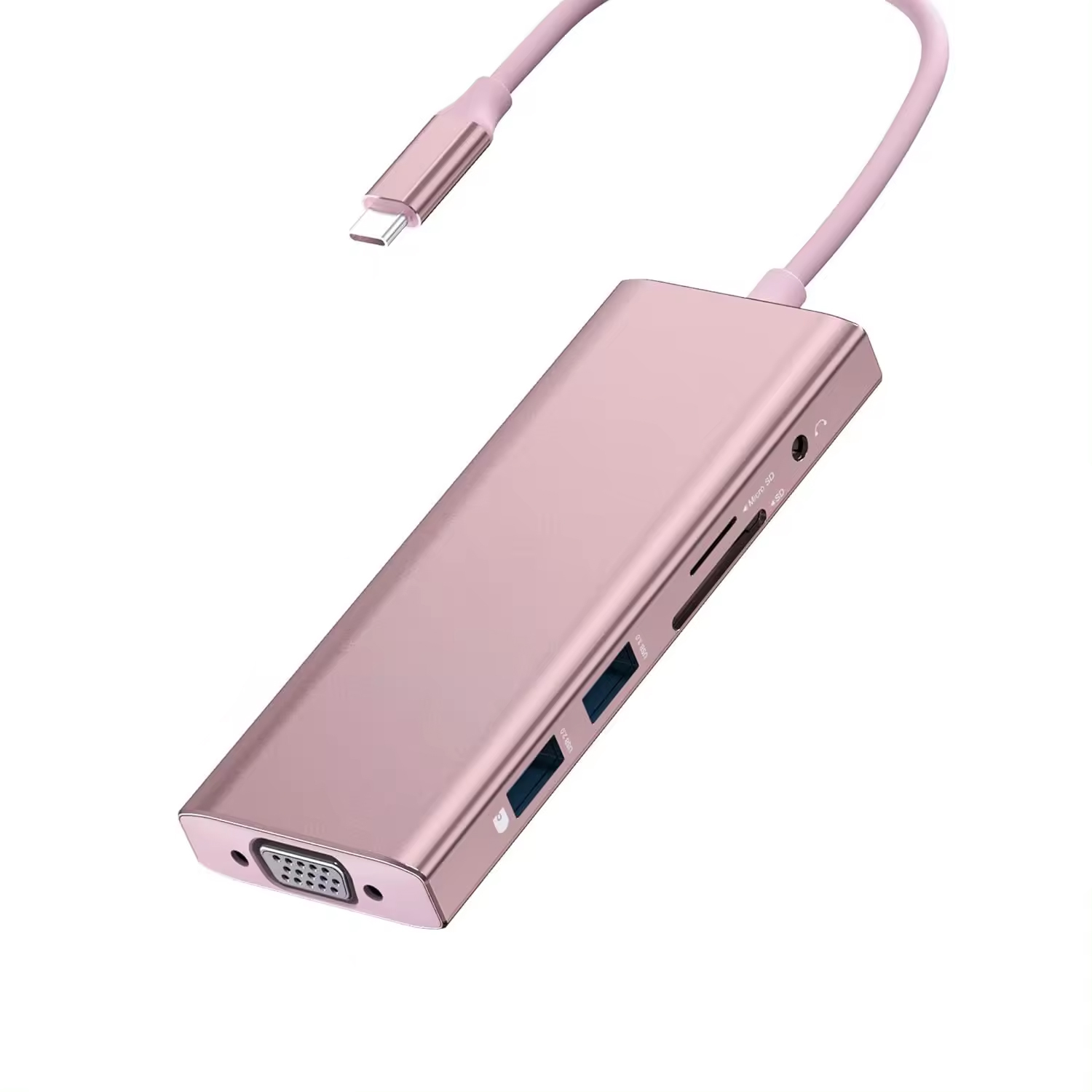 9-in-1 USB Type C Hub Pink