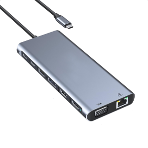 15-in-1 USB C Dock Dual HDMI DP VGA RJ45