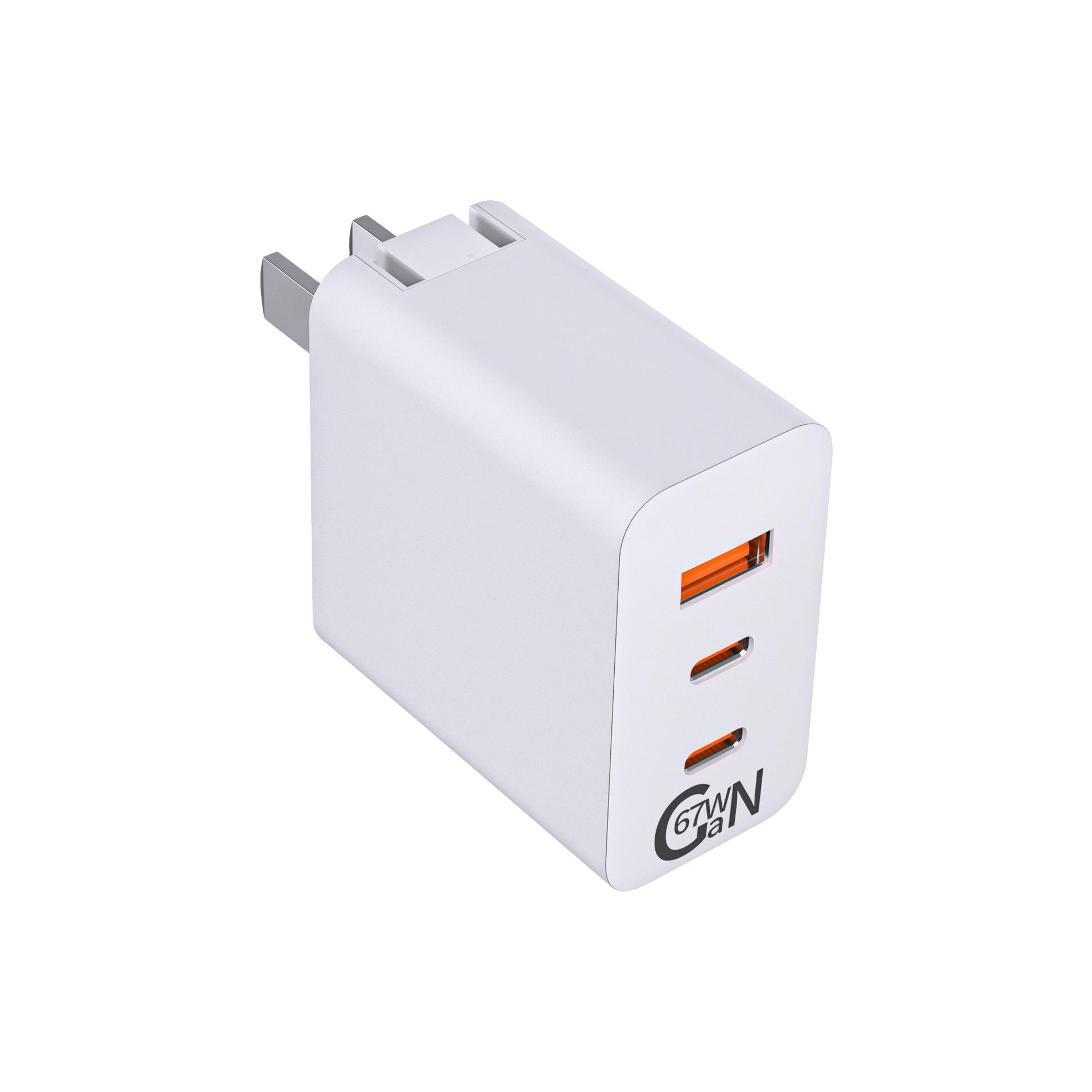 65W GaN Charger USB-C + USB-A