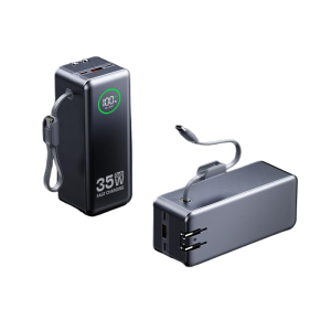 20,000mAh Power Bank with Built-in Plug